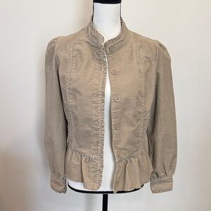 Ashley Judd Khaki Corduroy Jacket Size Small